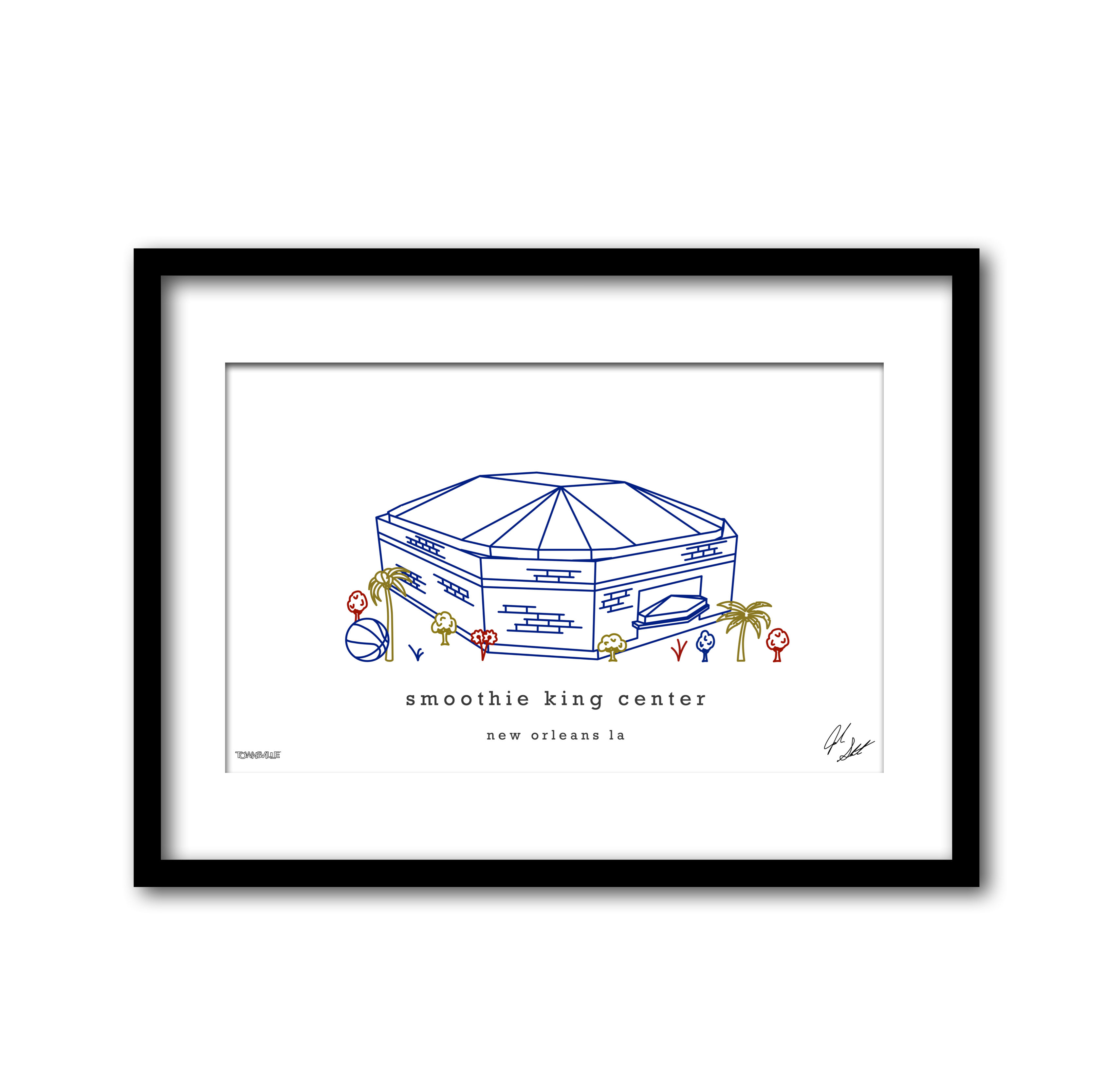 Smoothie King Center Minimalist Wall Decor┃New Orleans Pelicans Art Print
