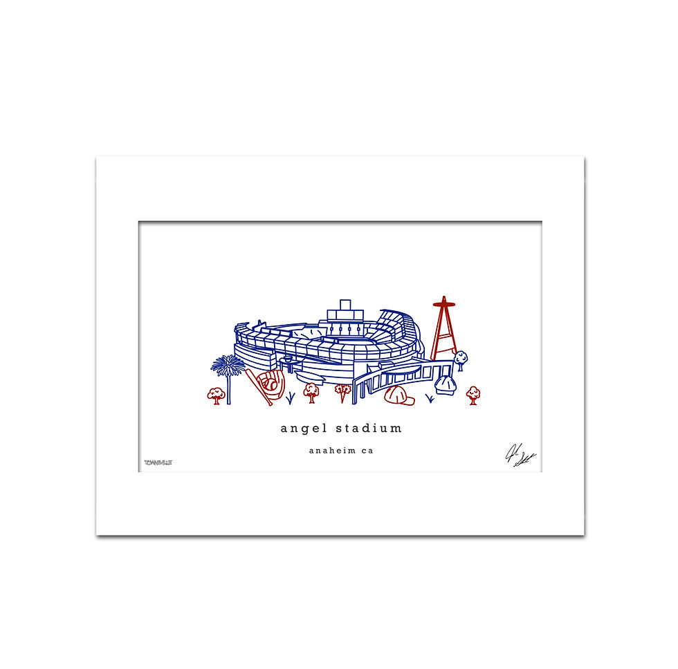 Thumbnail: Angel Stadium Minimalist Wall Decor┃Los Angeles Angels Art  Print