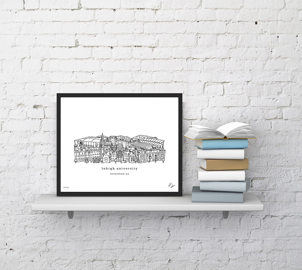 Thumbnail: Lehigh University Minimalist Art Print