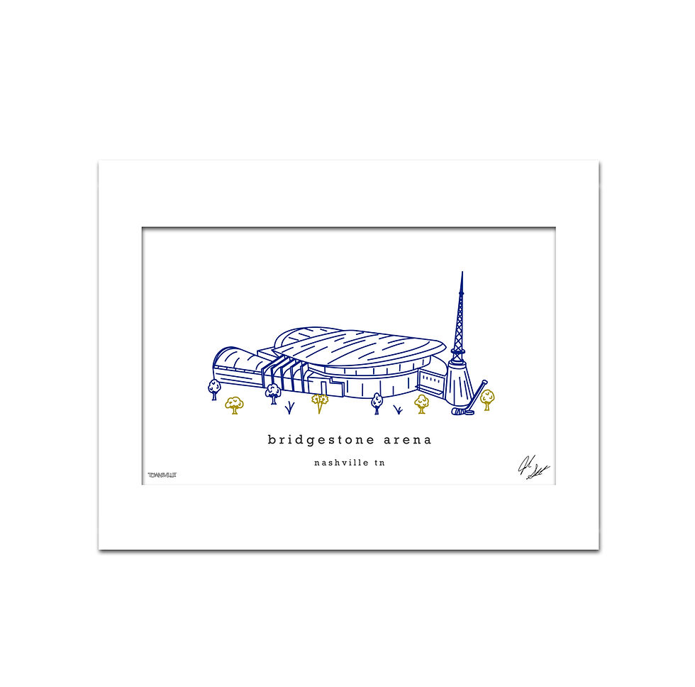 Thumbnail: Bridgestone Arena Minimalist Wall Decor┃Nashville Predators Art