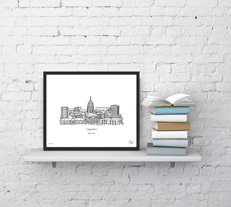 Thumbnail: Topeka Kansas Minimalist Art Print