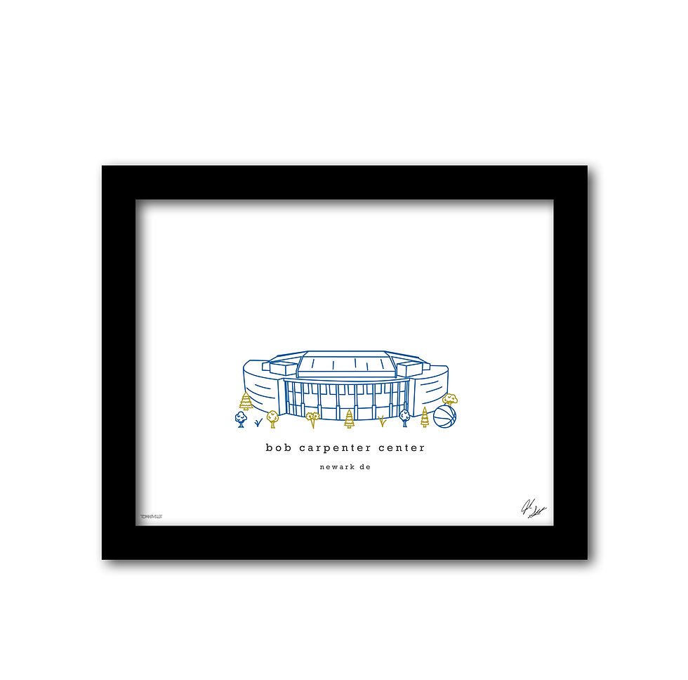 Thumbnail: Bob Carpenter Center Minimalist Wall Decor┃Fighting' Blue Hens Art Print