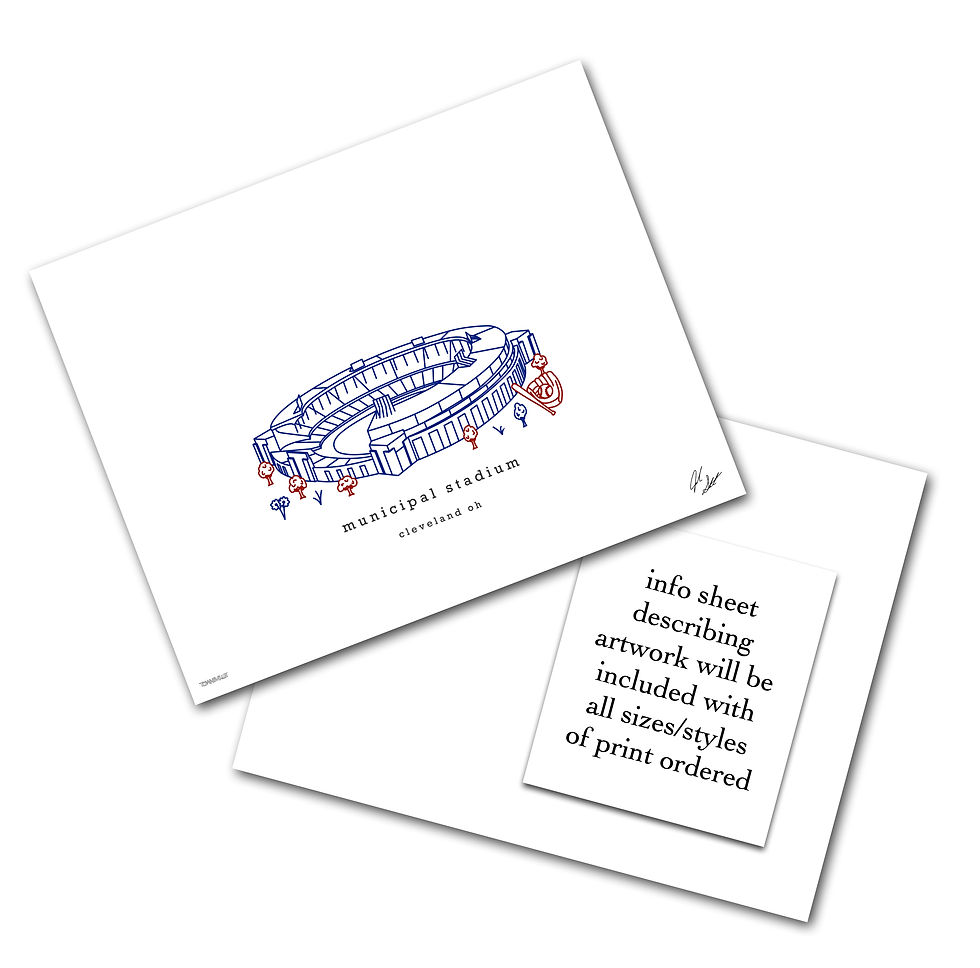 Thumbnail: Municipal Stadium Minimalist Wall Decor┃Cleveland Indians Art Print