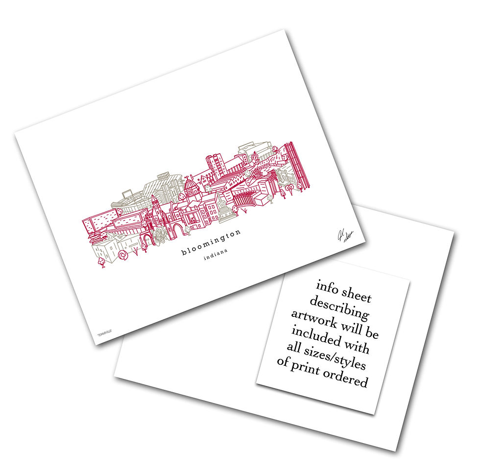 Thumbnail: Bloomington Indiana Minimalist Art Print