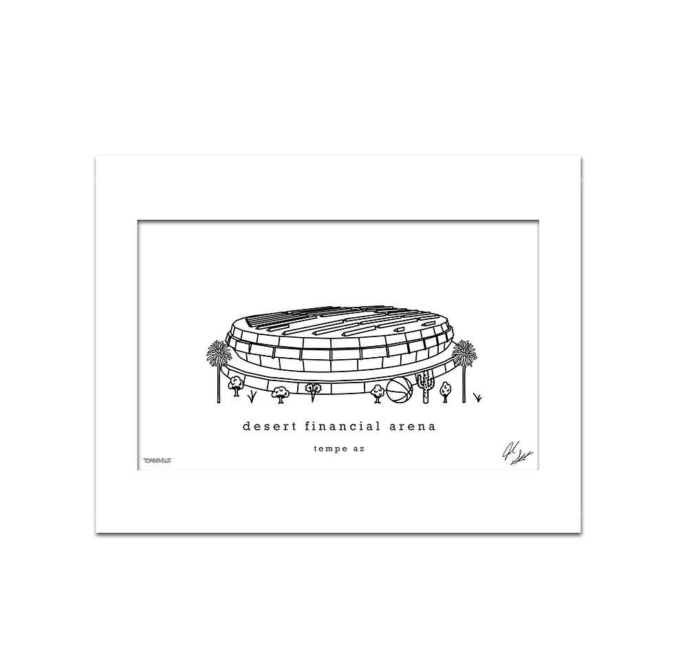 Thumbnail: Desert Financial Arena Minimalist Art Print