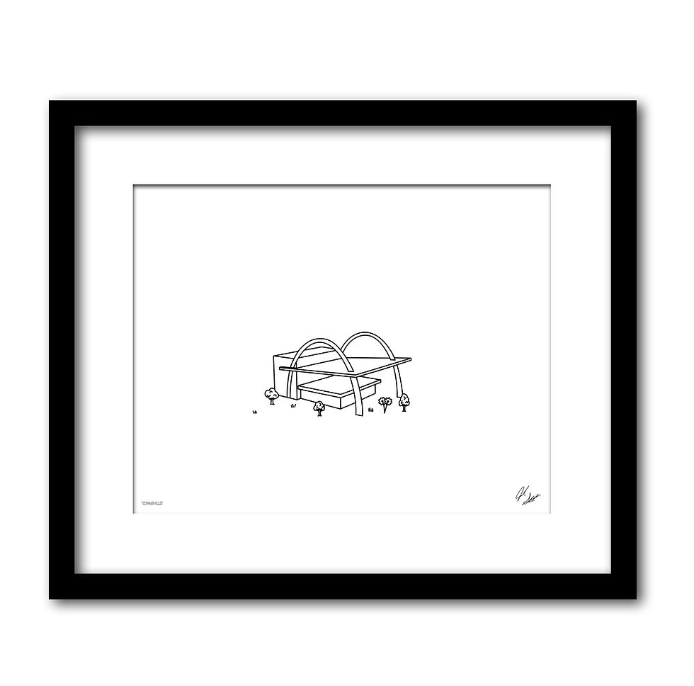 Chicago Rock and Roll McDonalds- Minimalist Art Print