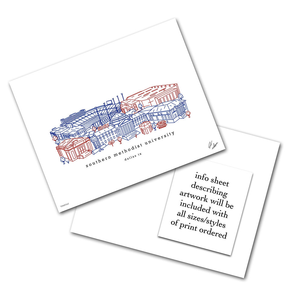 Thumbnail: Southern Methodist University Minimalist Art Print