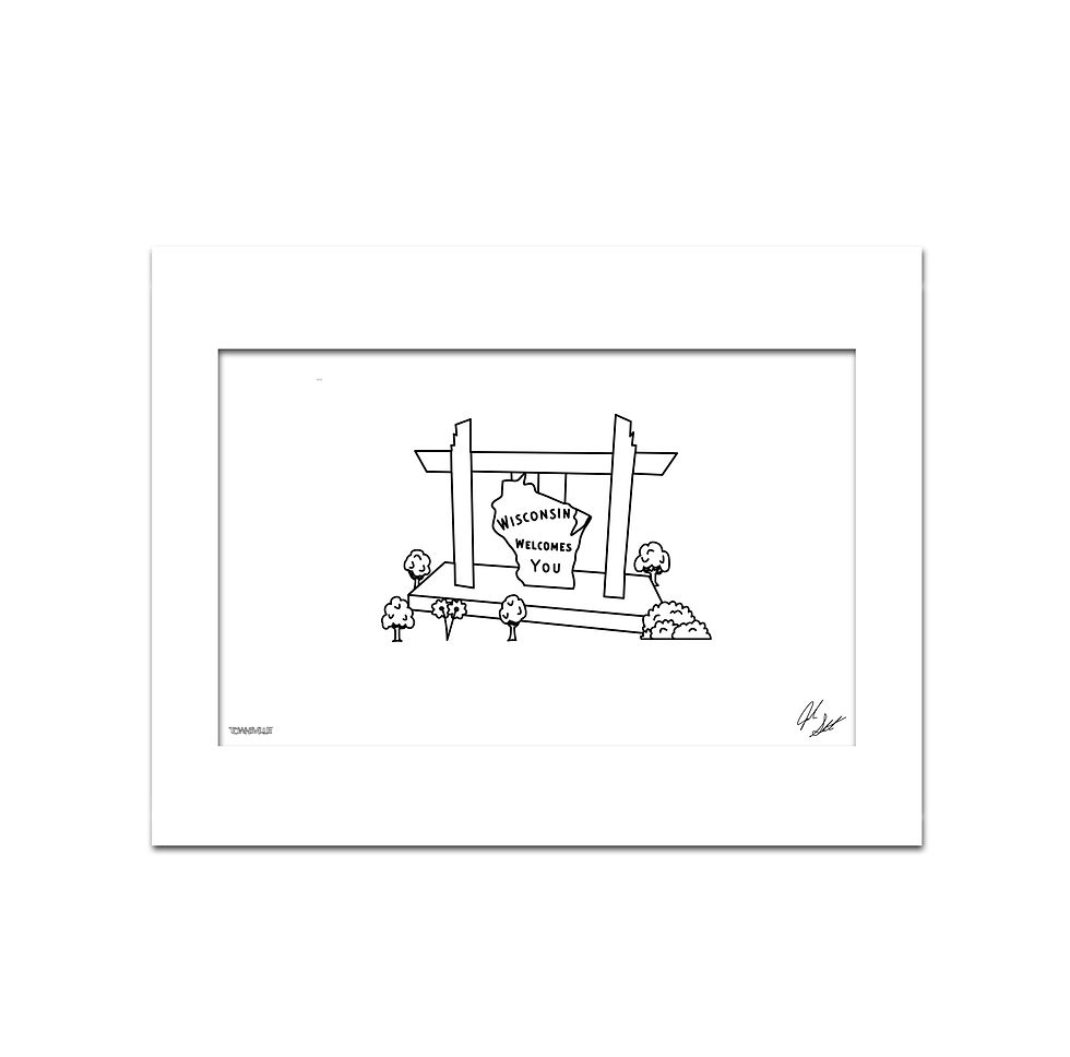 Thumbnail: Wisconsin Welcome Sign Minimalist Wall Decor