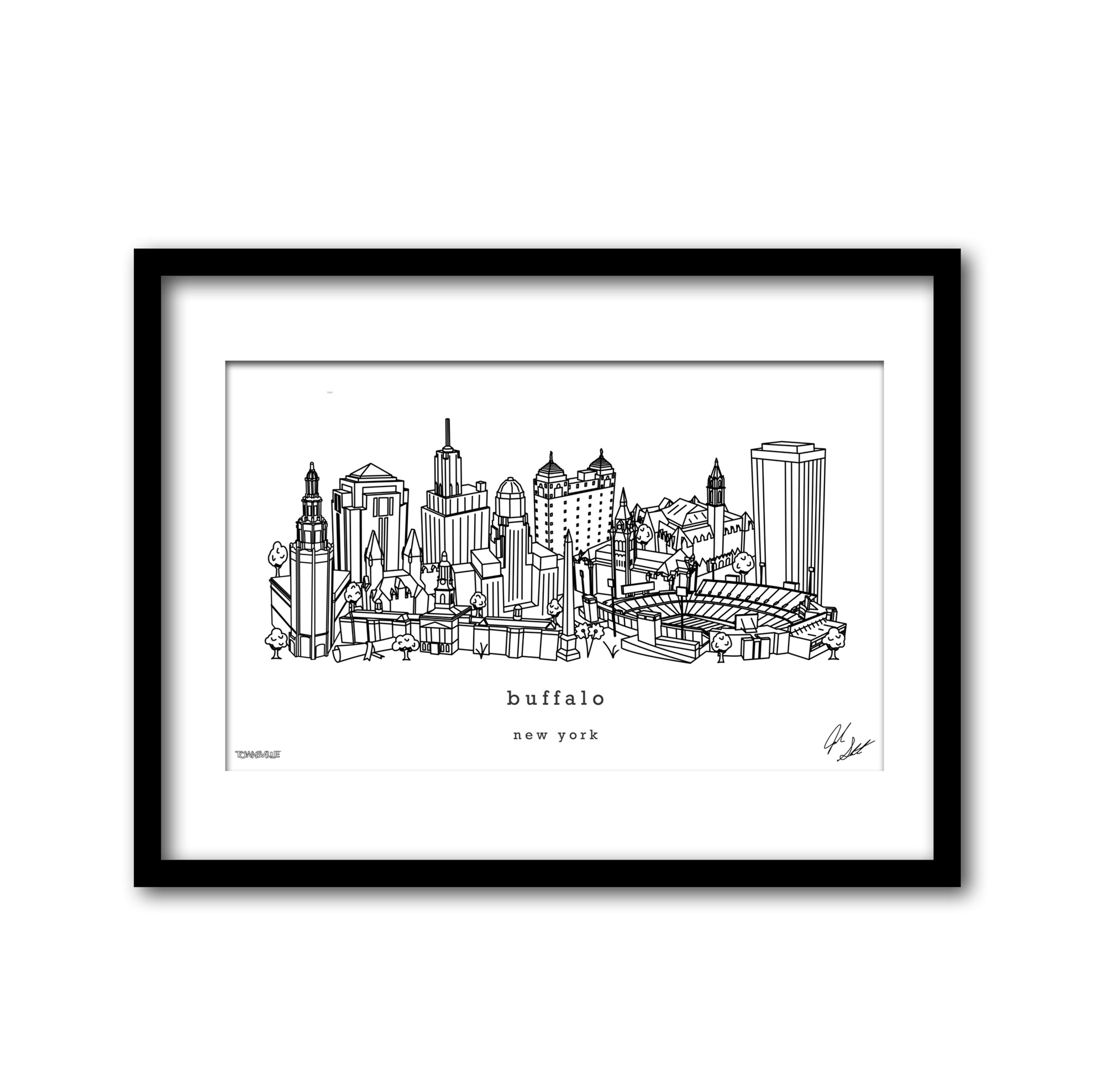 Buffalo New York Minimalist Art Print