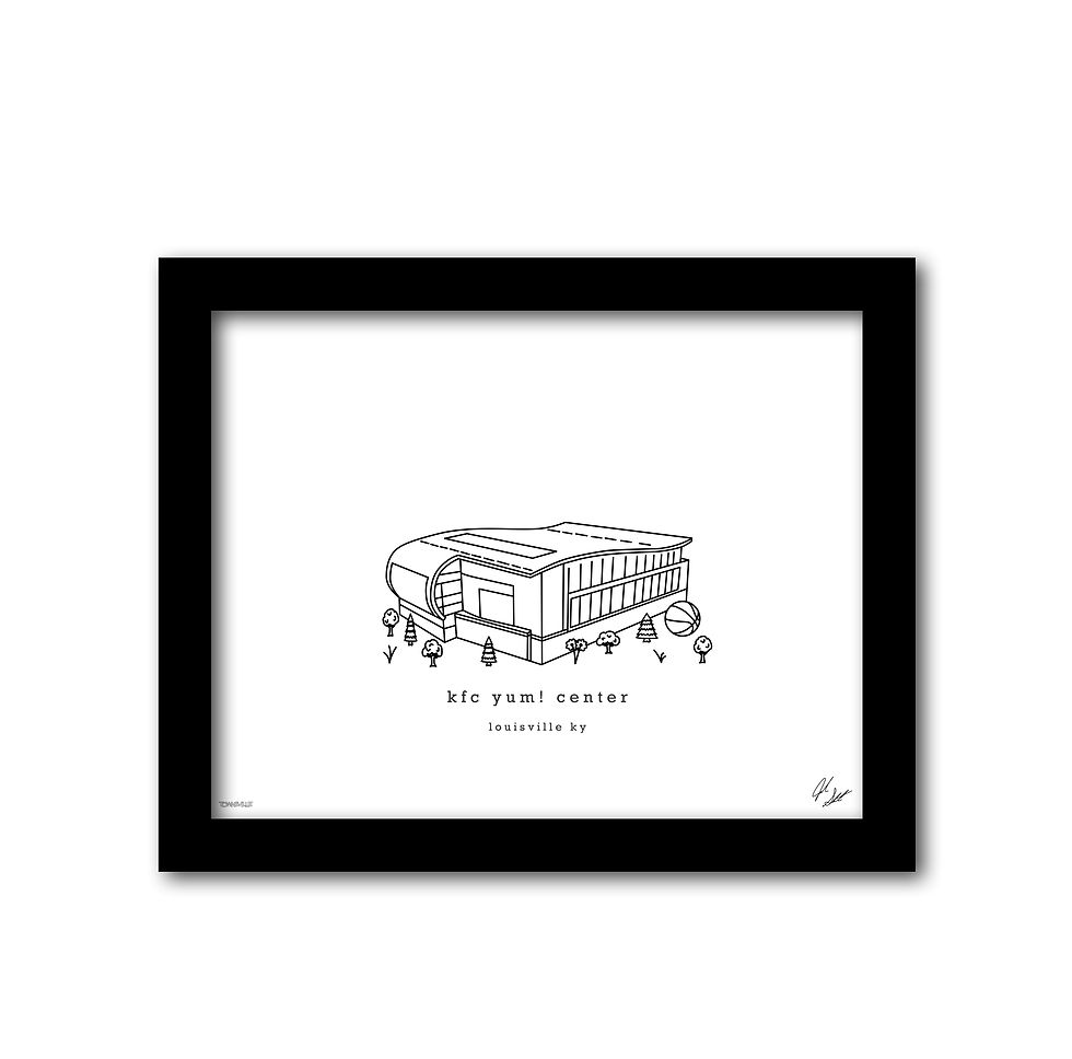 Thumbnail: KFC Yum! Center Minimalist Wall Decor┃Louisville Cardinals Art Print