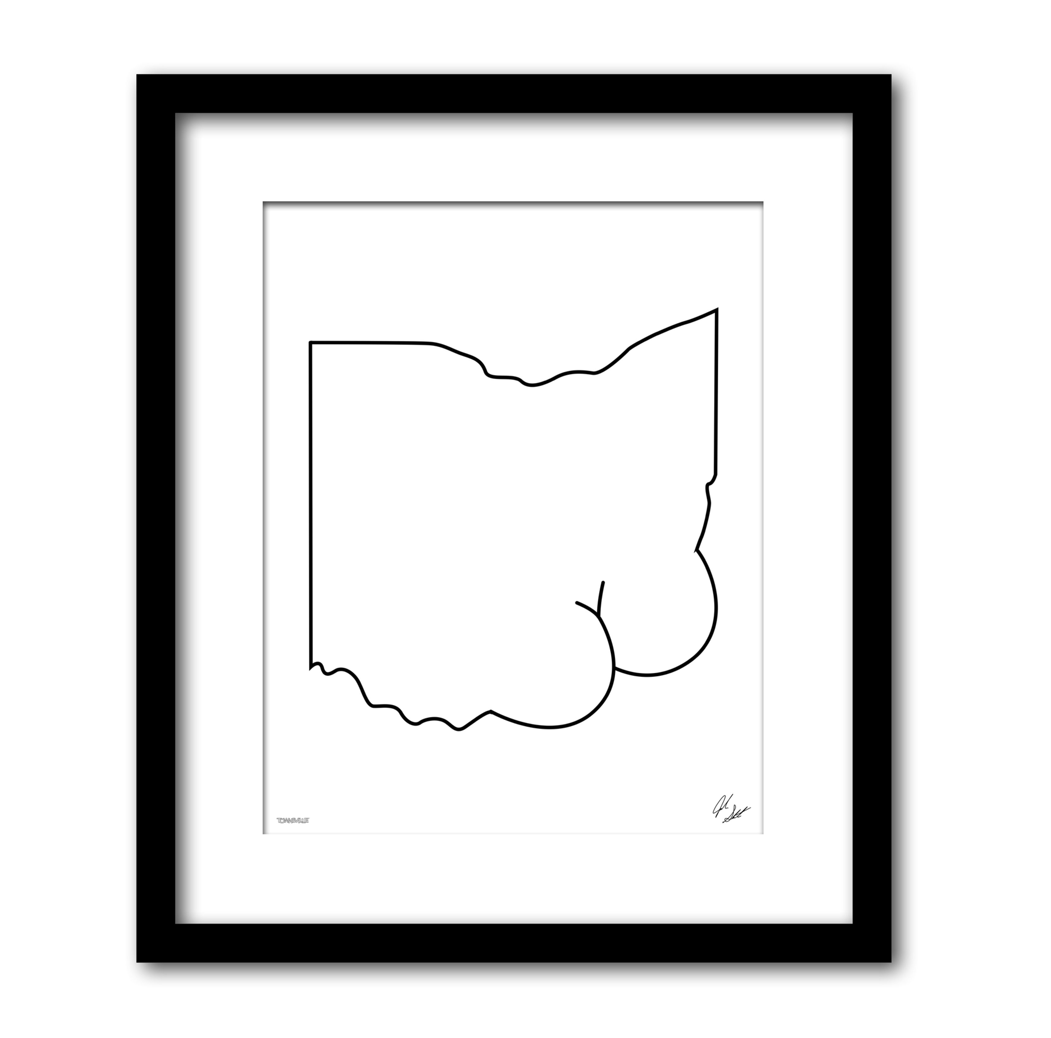 Ohio Gluteus Art Print