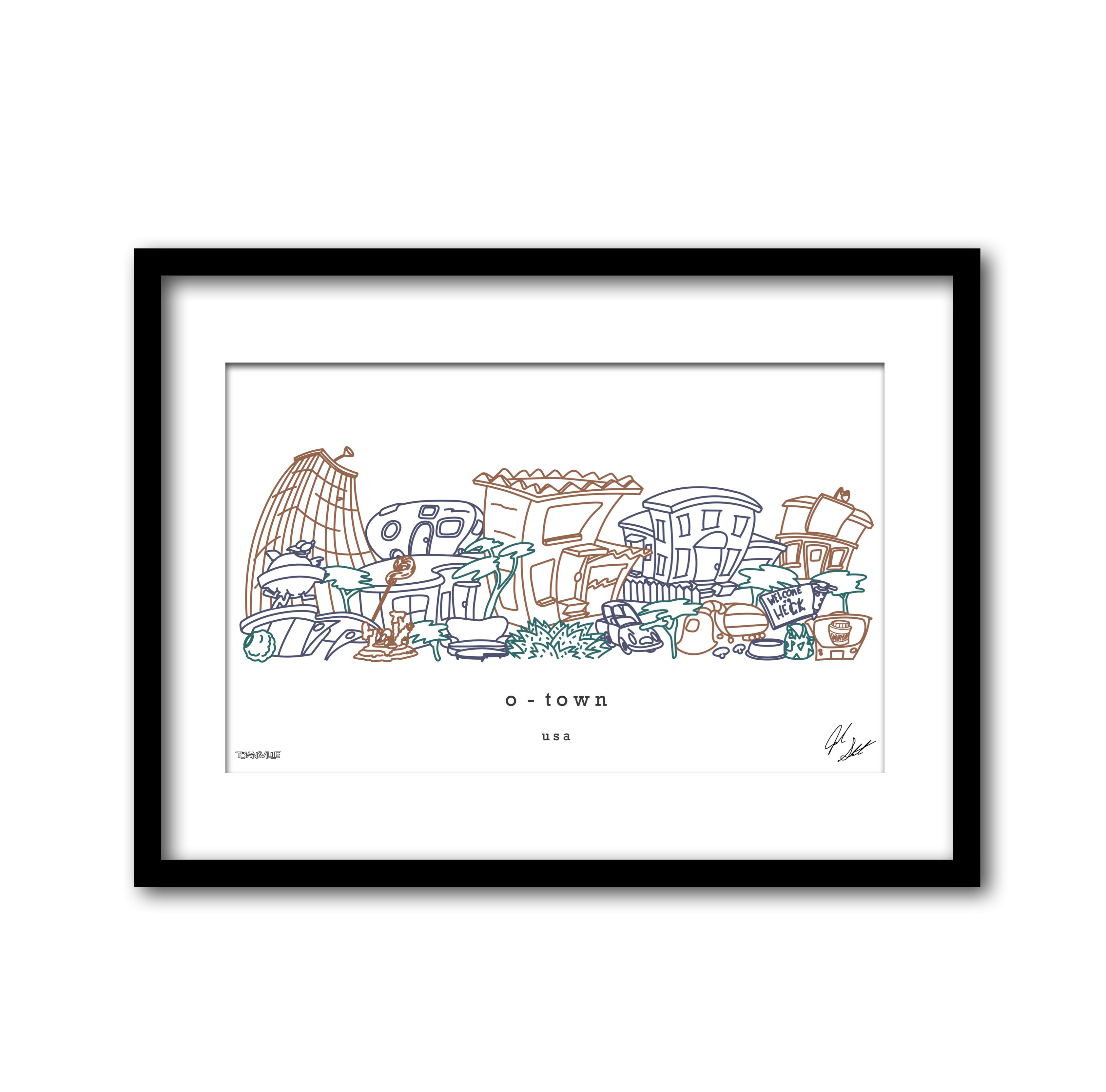 O-Town Minimalist Print