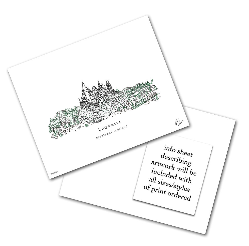 Thumbnail: Hogwarts Minimalist Art Print