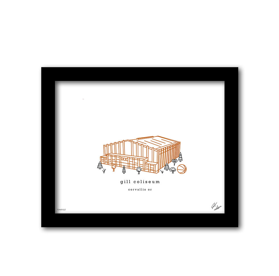 Thumbnail: Gill Coliseum Minimalist Wall Decor┃Oregon State Beavers Art Print