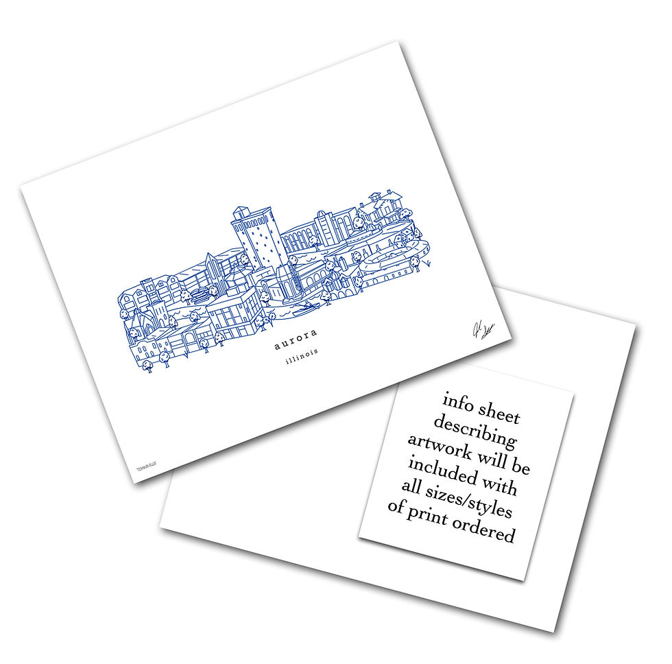 Thumbnail: Aurora Illinois Minimalist Art Print