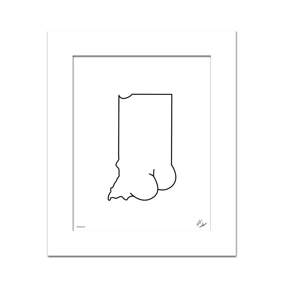 Thumbnail: Indiana Gluteus Art Print
