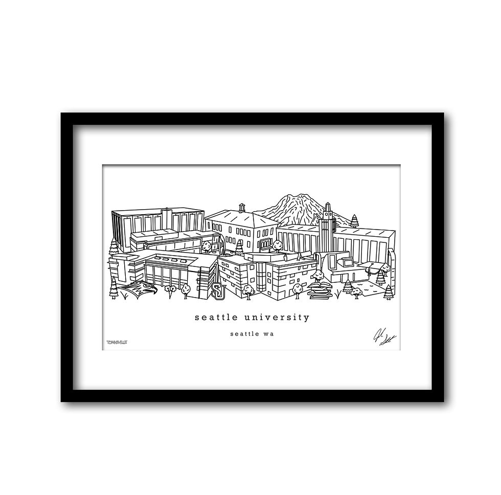 Thumbnail: Seattle University Minimalist Art Print