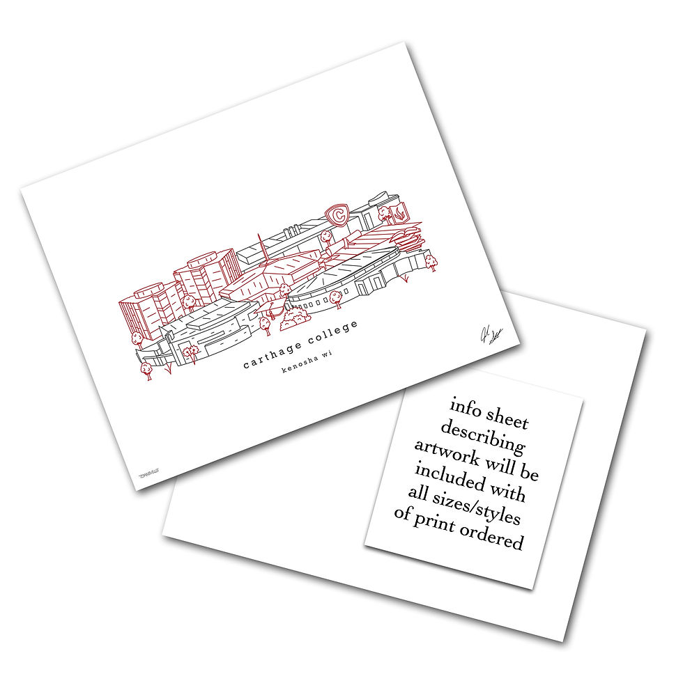 Thumbnail: Carthage College, Graduation Gift, Wall Art, Decor, Office, Alumni