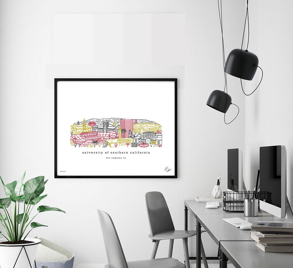 Thumbnail: University of Southern California Minimalist Art Print