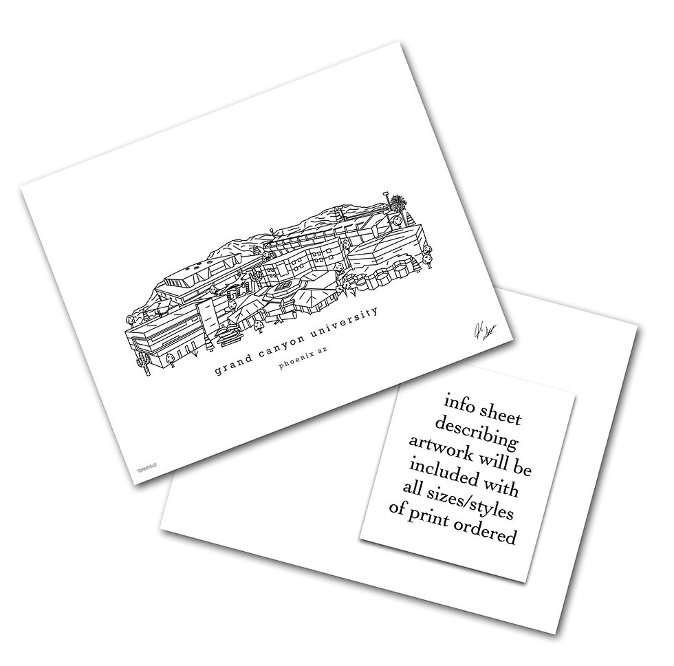 Thumbnail: Grand Canyon University Minimalist Art Print