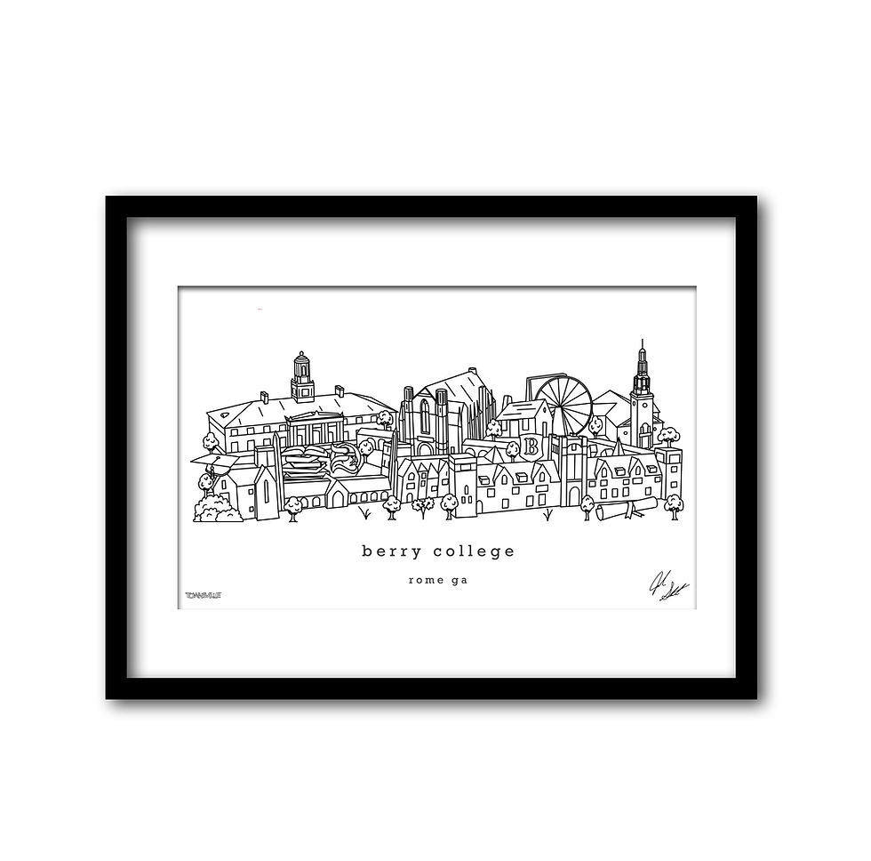 Thumbnail: Berry College, Graduation Gift, Wall Art, Decor, Office, Alumni