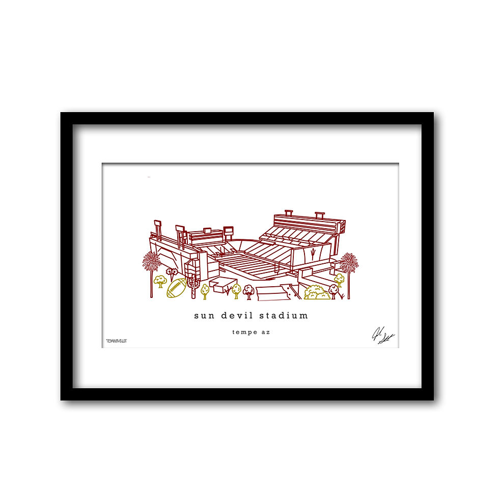 Thumbnail: Sun Devil Stadium Minimalist Wall Decor┃Arizona State Sun Devils Art Print