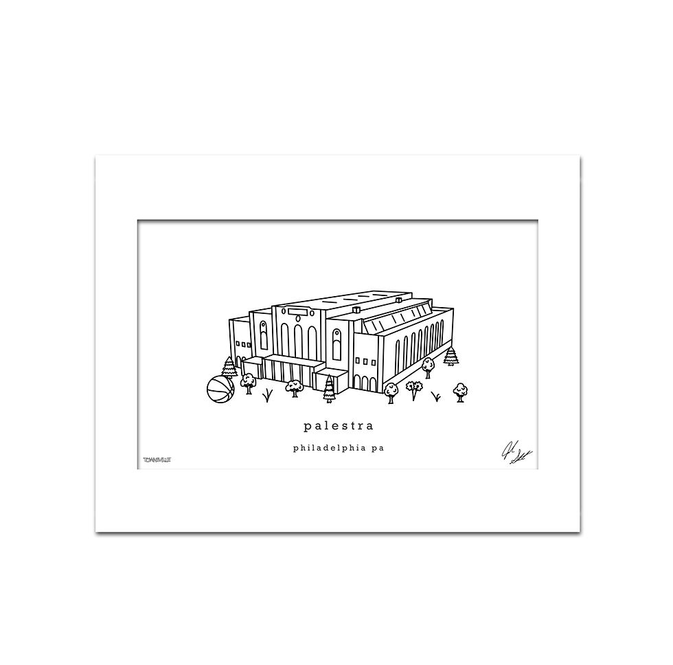 Thumbnail: Palestra Minimalist Wall Decor┃Penn Quakers Art Print