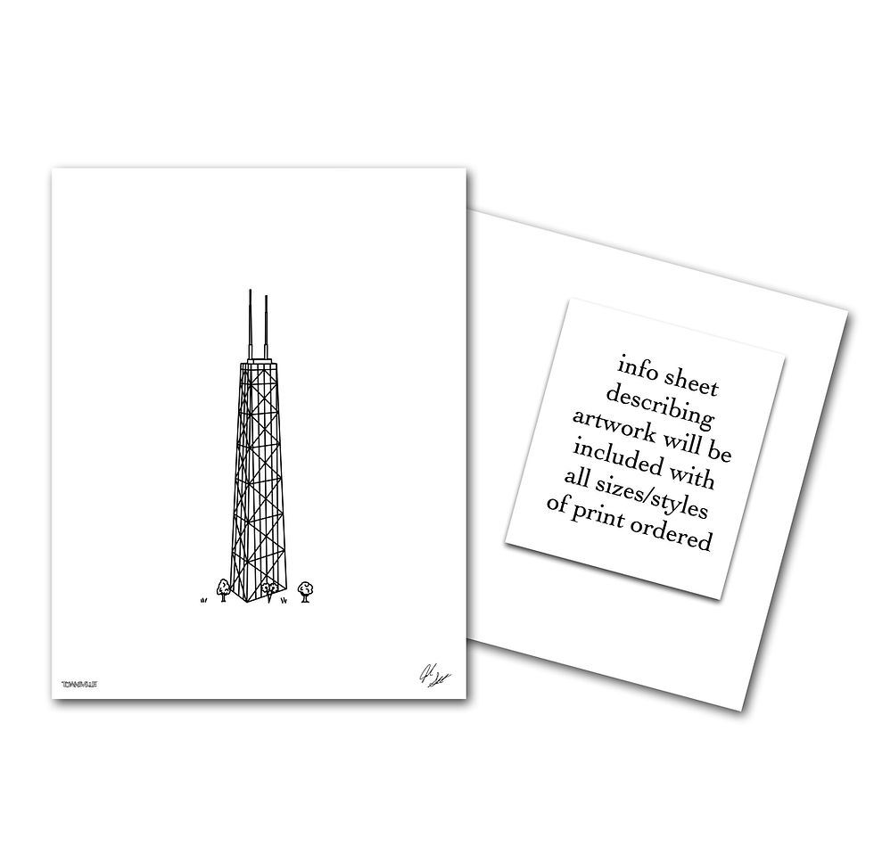 Thumbnail: John Hancock Tower- Minimalist Art Print