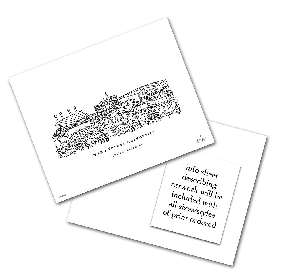 Thumbnail: Wake Forest University Minimalist Art Print