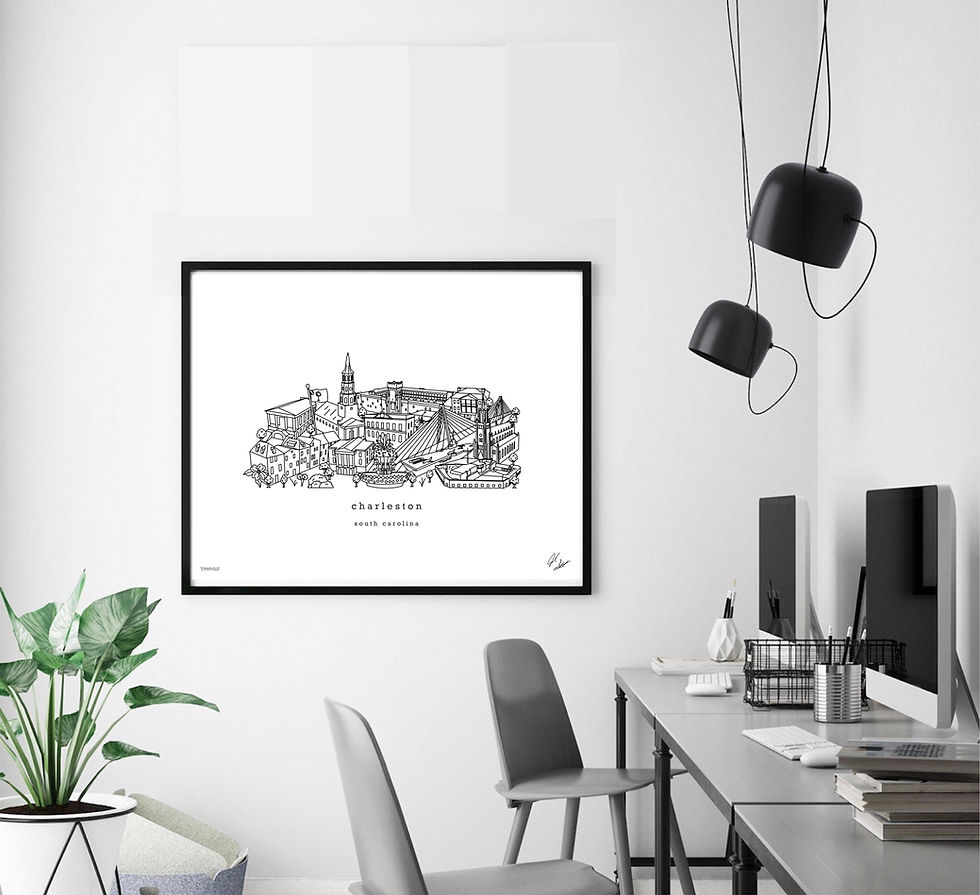 Thumbnail: Charleston South Carolina Minimalist Art Print