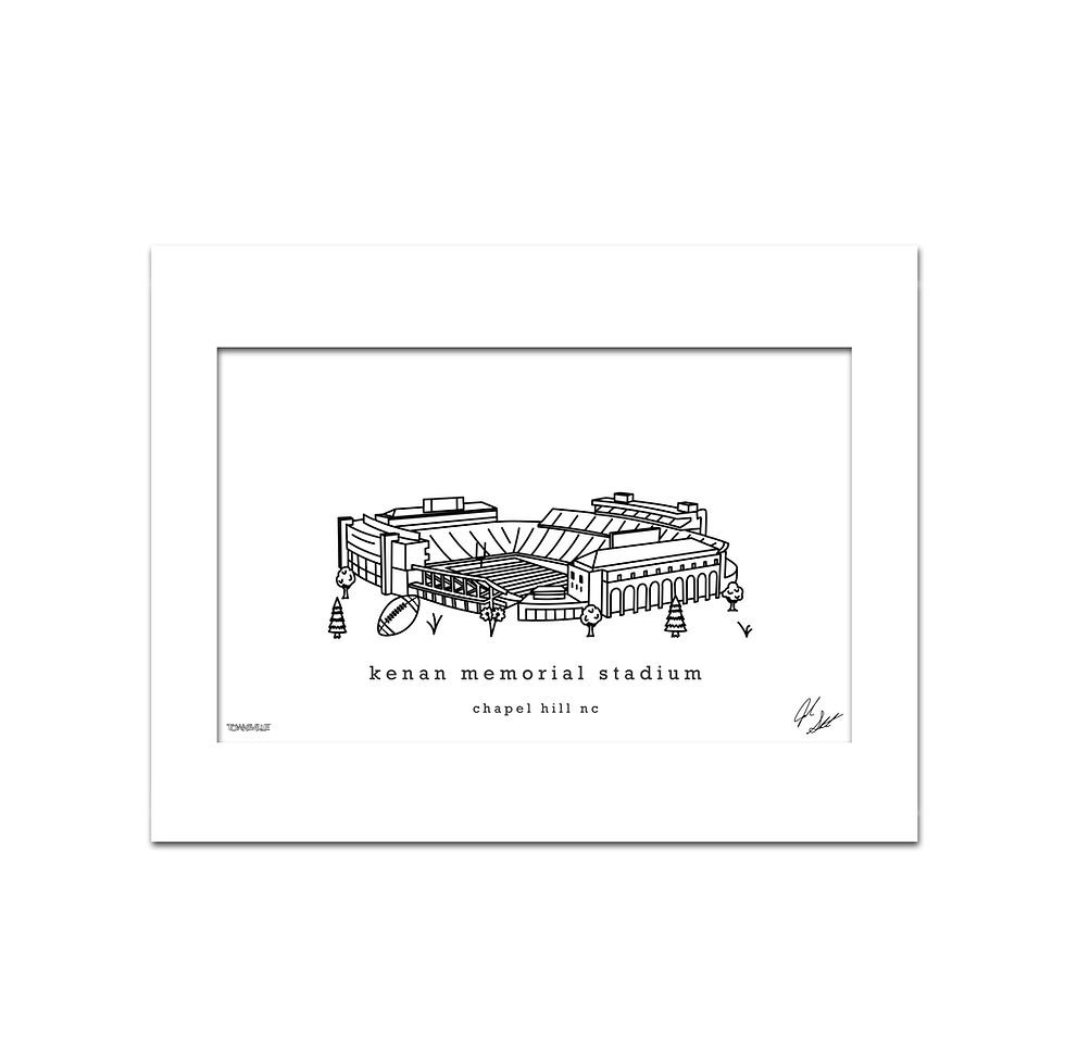 Thumbnail: Kenan Memorial Stadium Minimalist Wall Decor┃North Carolina Tarheels Art Print
