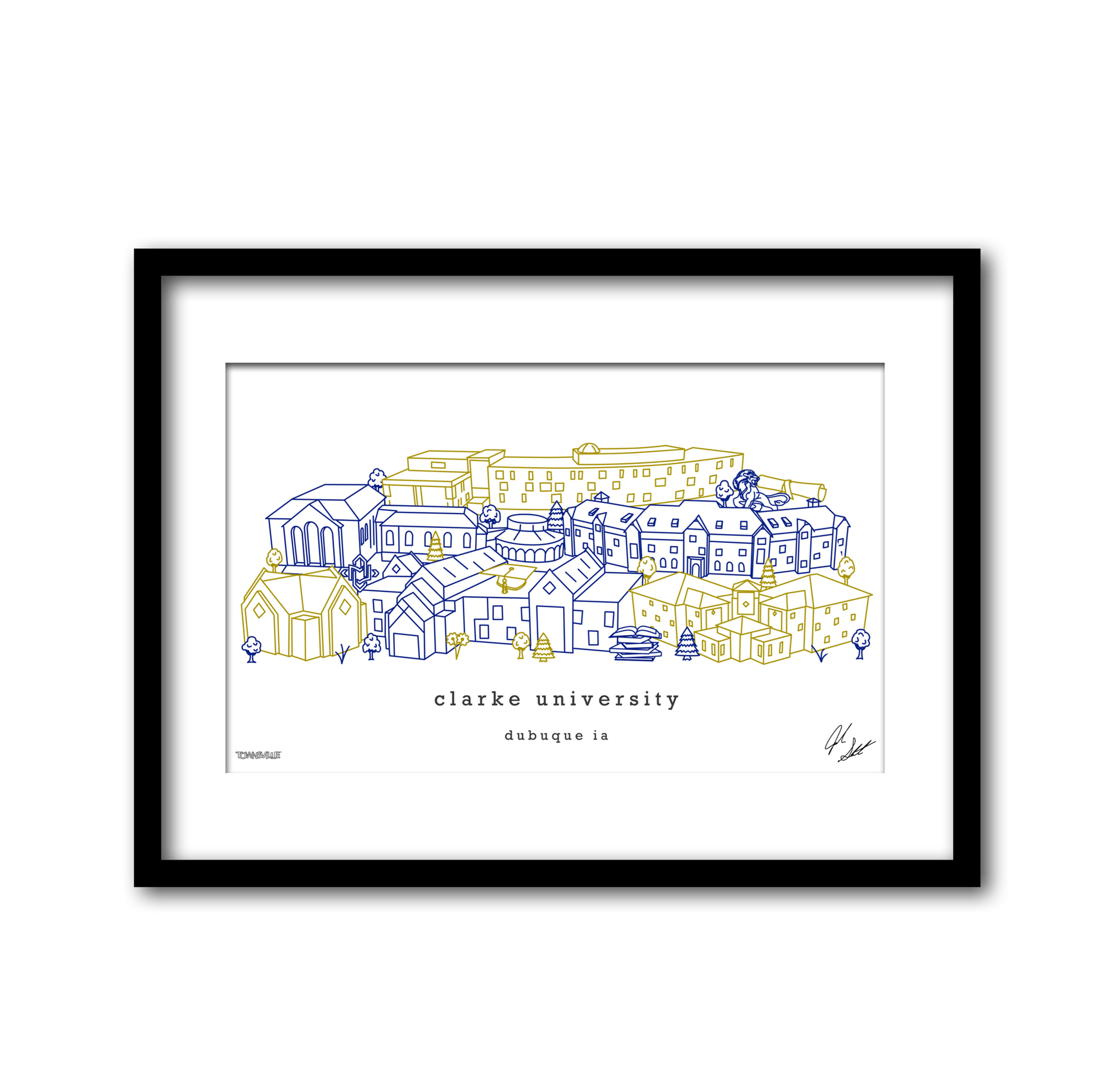 Clarke University Minimalist Art Print