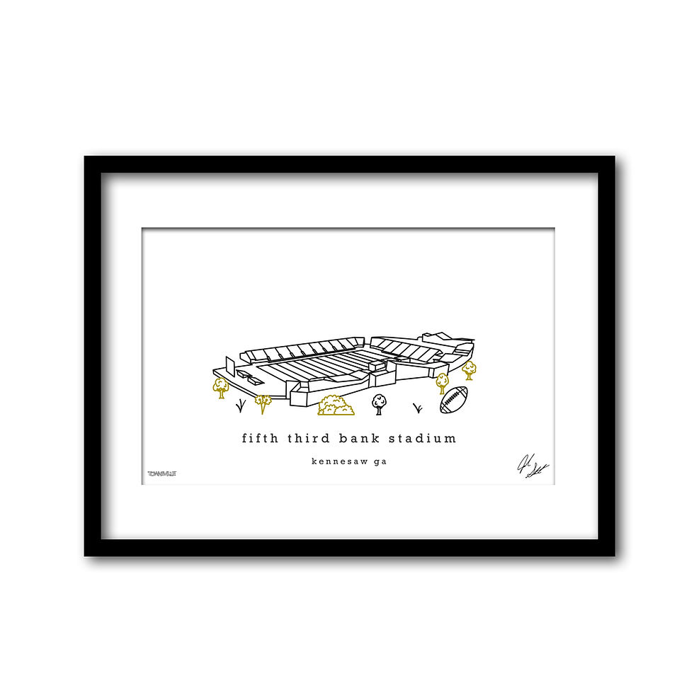 Fifth Third Bank Stadium Minimalist Wall Decor┃Atlanta United Art Print