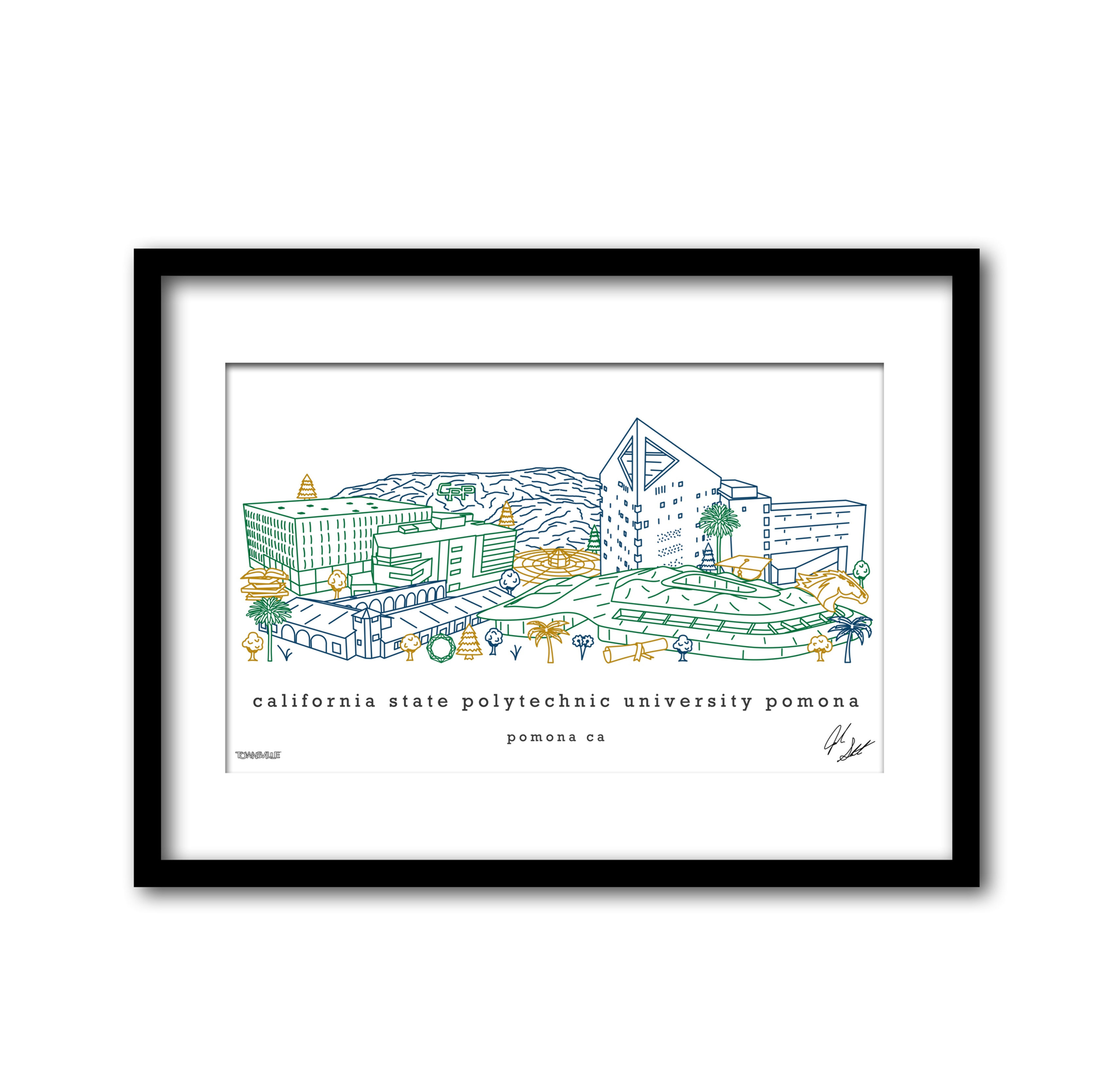 California State Polytechnic University Pomona with Old CLA Building Art Print
