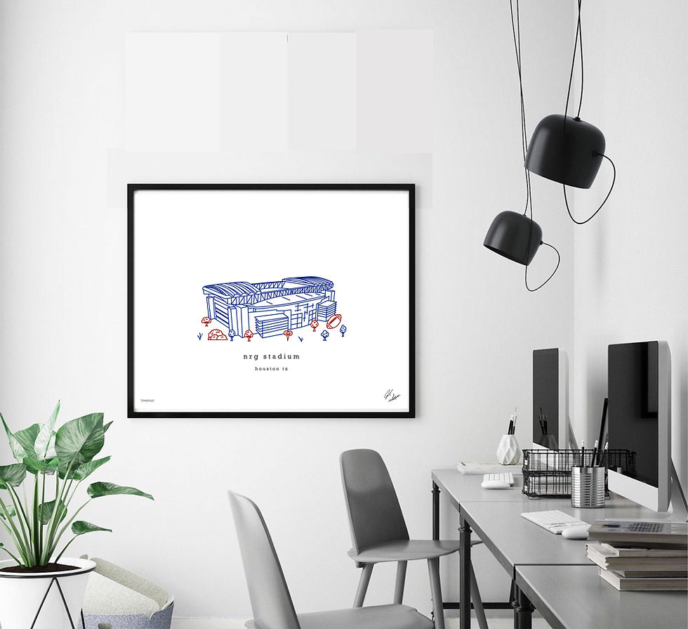 Thumbnail: NRG Stadium Minimalist Wall Decor┃Houston Texans Art Print