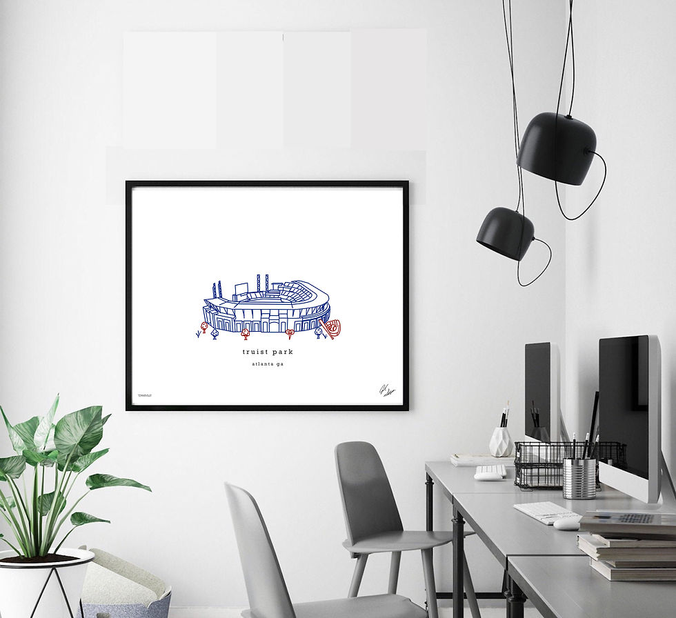 Thumbnail: Truist Park Minimalist Wall Decor┃Atlanta Braves Art Print