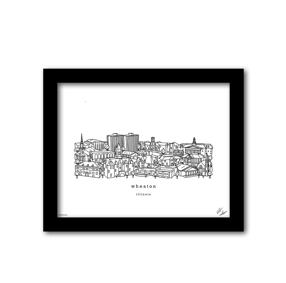Thumbnail: Wheaton Illinois Minimalist Art Print