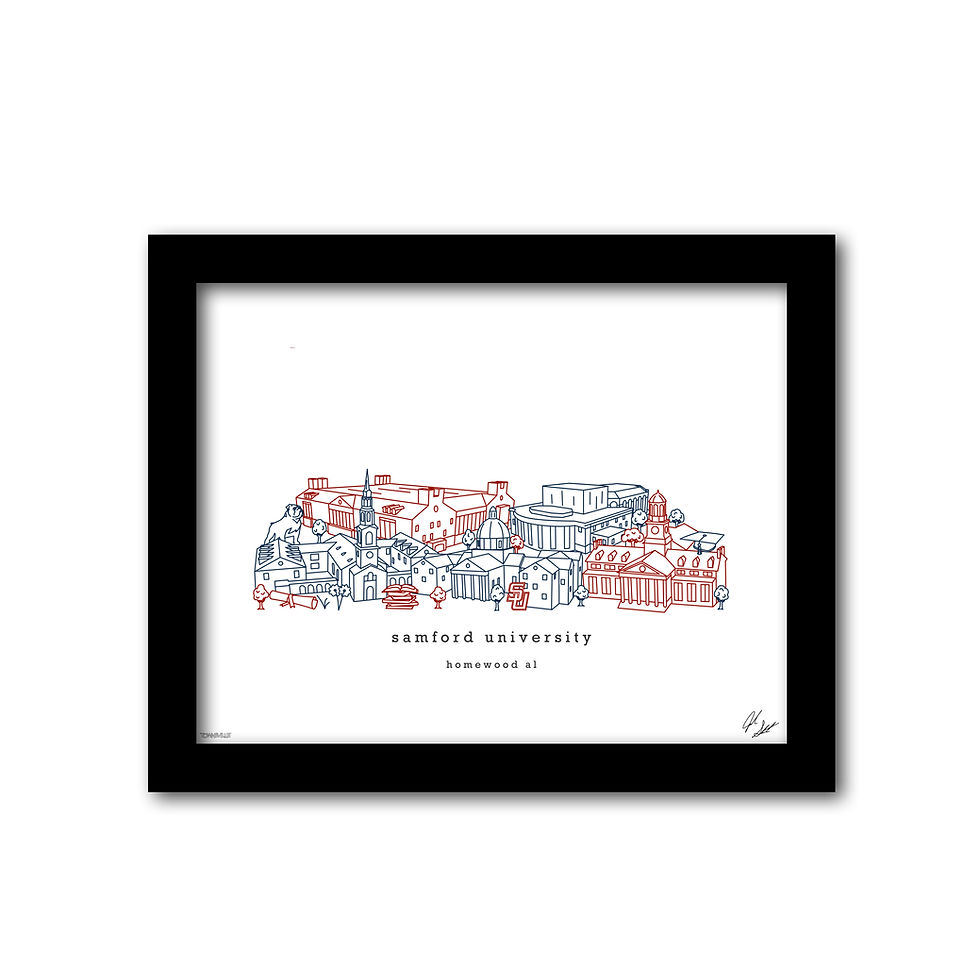 Thumbnail: Samford University, Graduation Gift, Wall Art, Decor, Office, Alumni