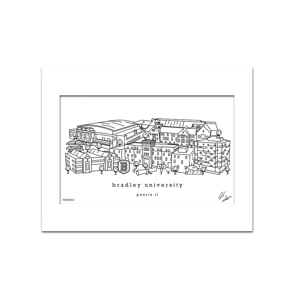 Thumbnail: Bradley University, Graduation Gift, Wall Art, Decor, Office, Alumni