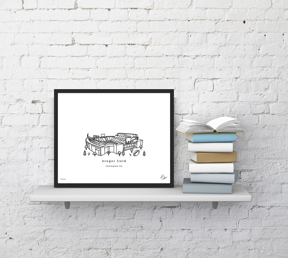 Thumbnail: Kroger Field Minimalist Wall Decor┃Kentucky Wildcats Art Print