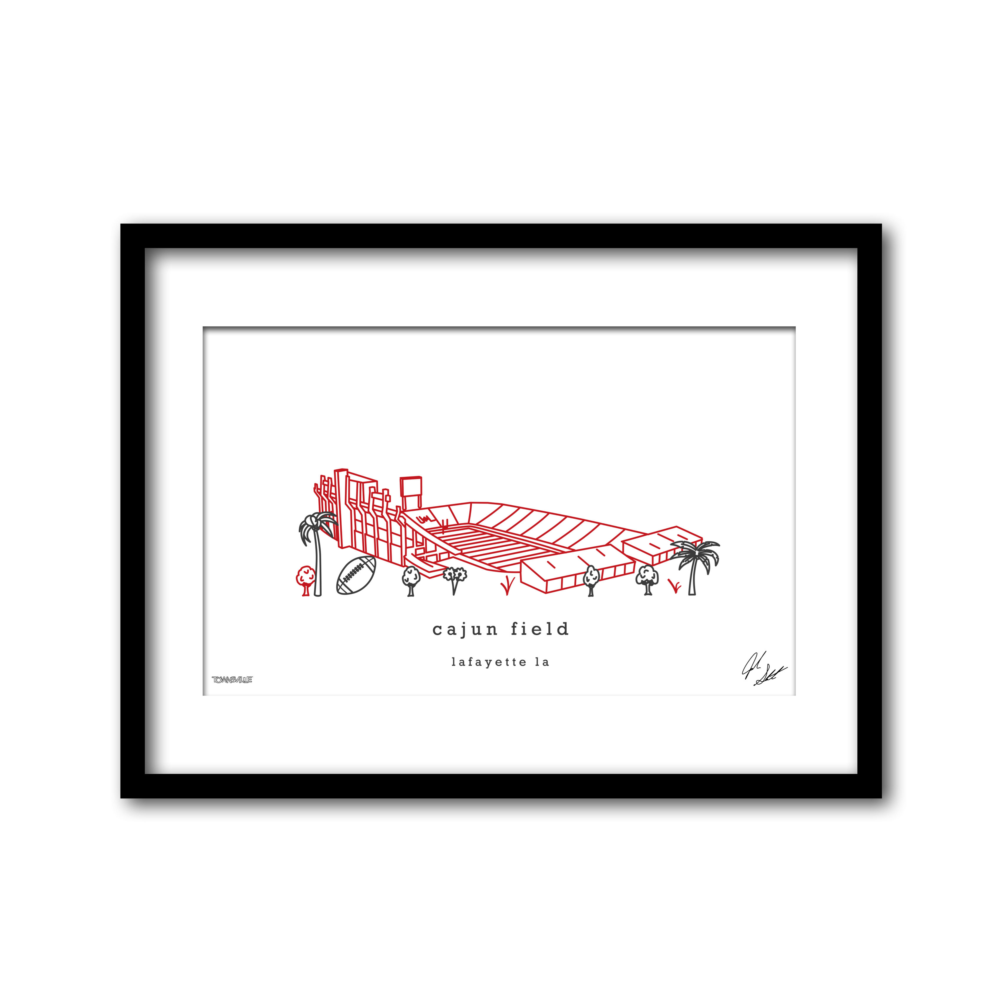 Cajun Field Minimalist Wall Decor┃Ragin' Cajun Art Print