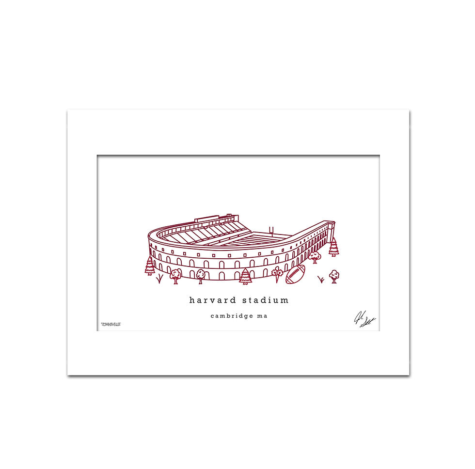 Thumbnail: Harvard Stadium Minimalist Wall Decor┃Harvard Crimson Art Print