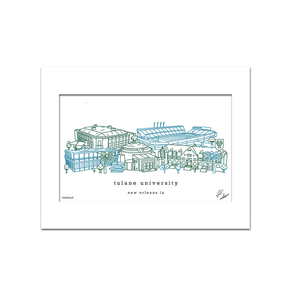 Thumbnail: Tulane University Minimalist Art Print