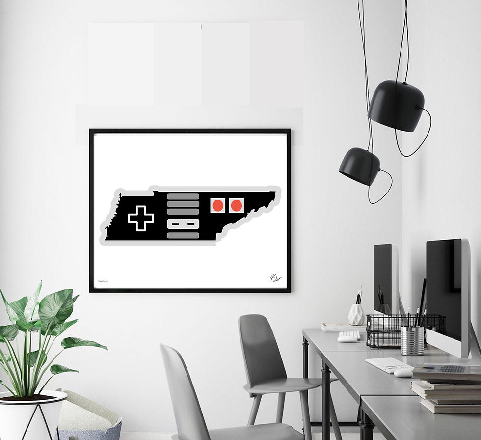 Thumbnail: Tennessee Nintendo Art Print