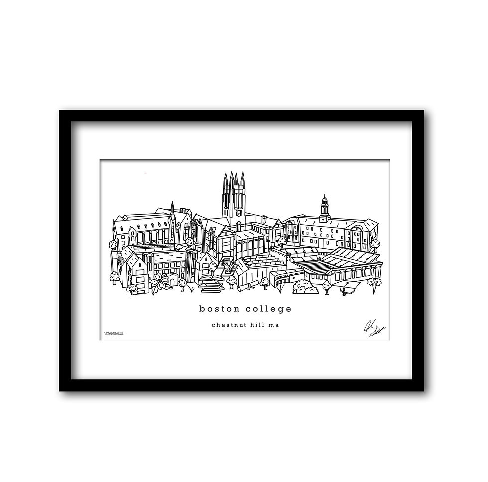 Thumbnail: Boston College Minimalist Art Print