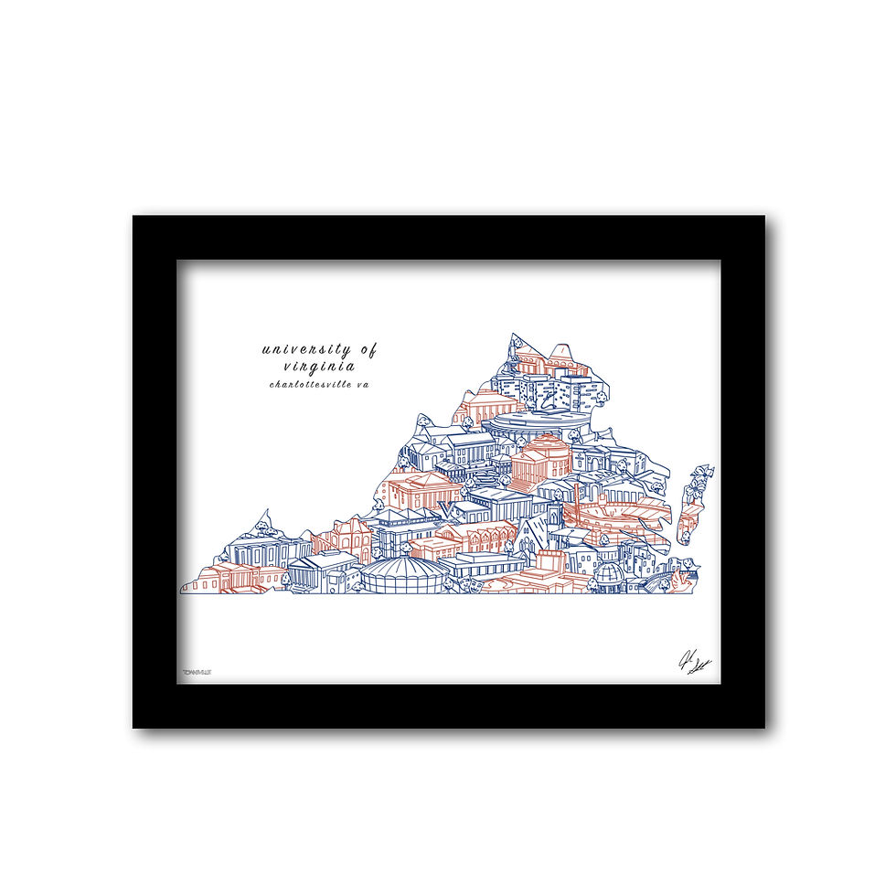 Thumbnail: University of Virginia State Art Print