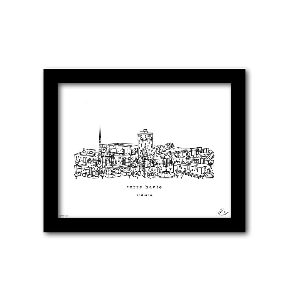 Thumbnail: Terre Haute Indiana Minimalist Art Print