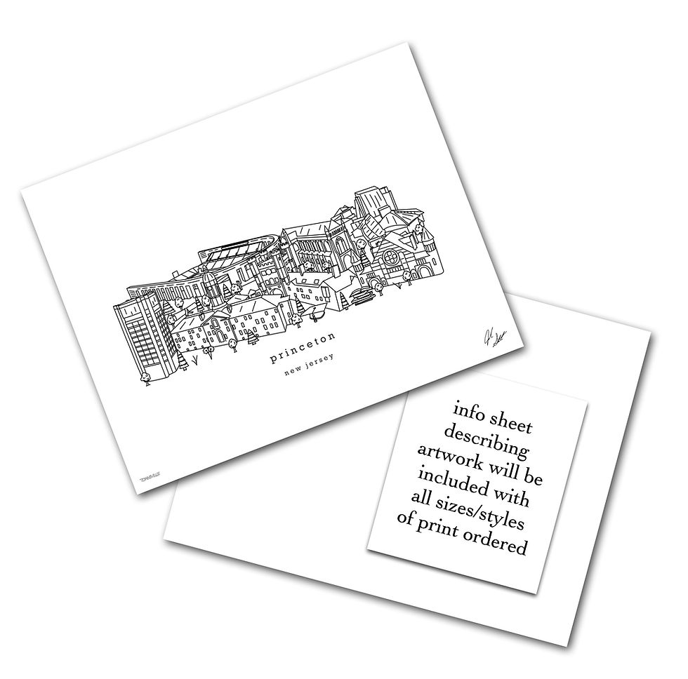Thumbnail: Princeton New Jersey Skyline Minimalist Art Print