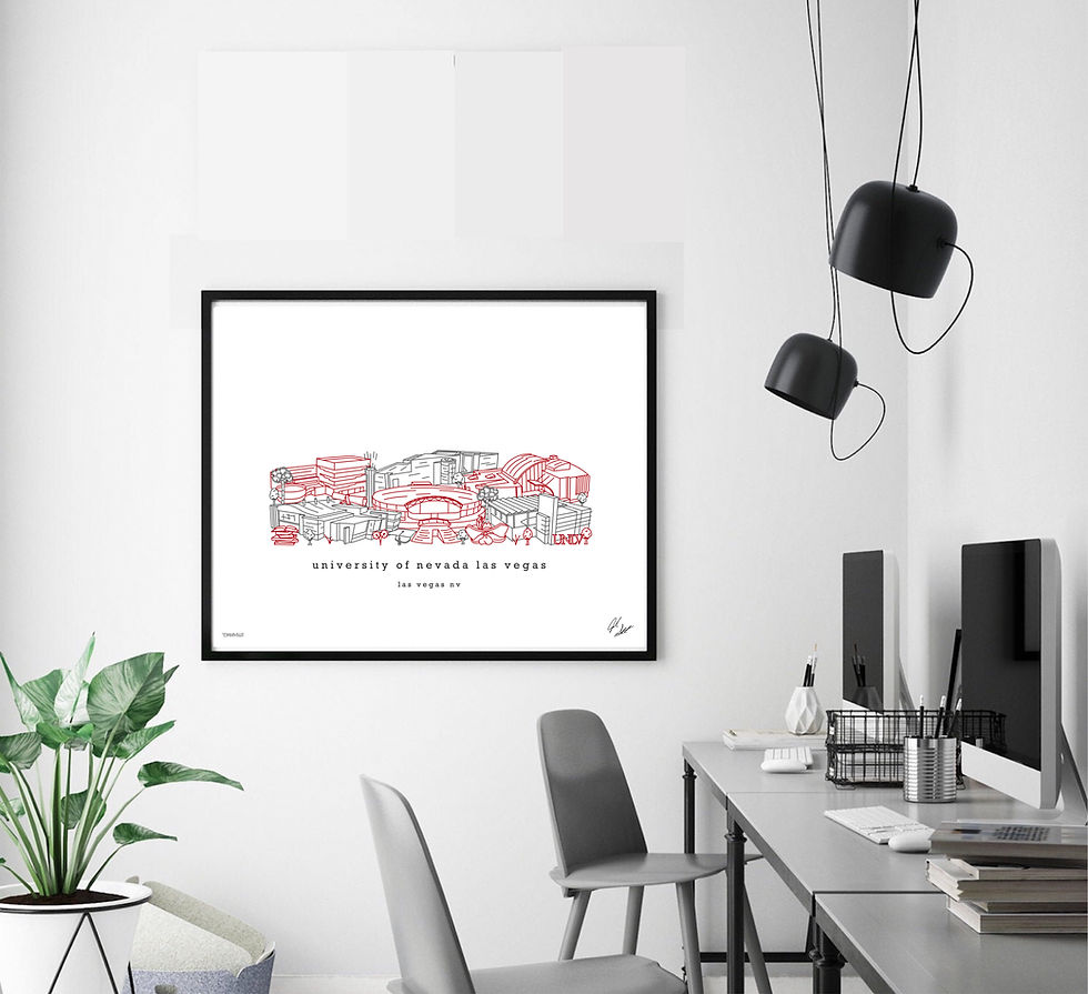 Thumbnail: University of Nevada Las Vegas Minimalist Art Print