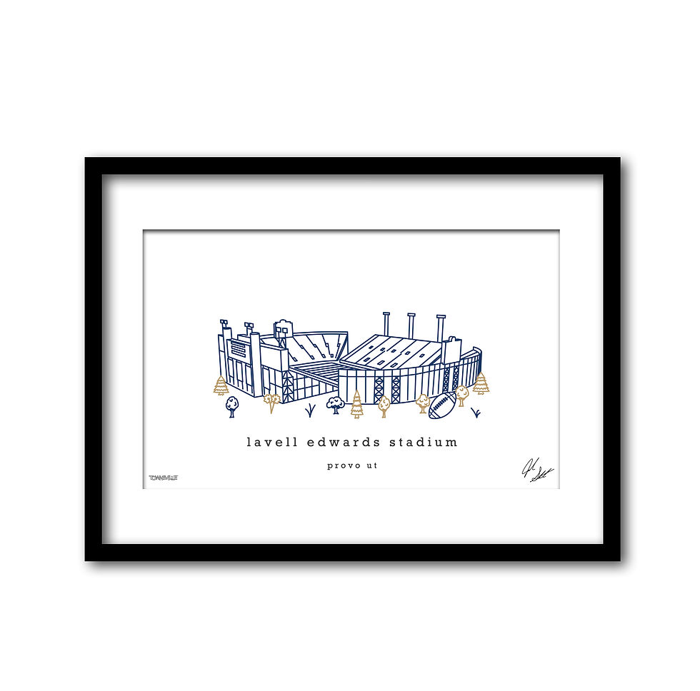 Thumbnail: LaVell Edwards Stadium Minimalist Wall Decor┃BYU Cougars Art Print